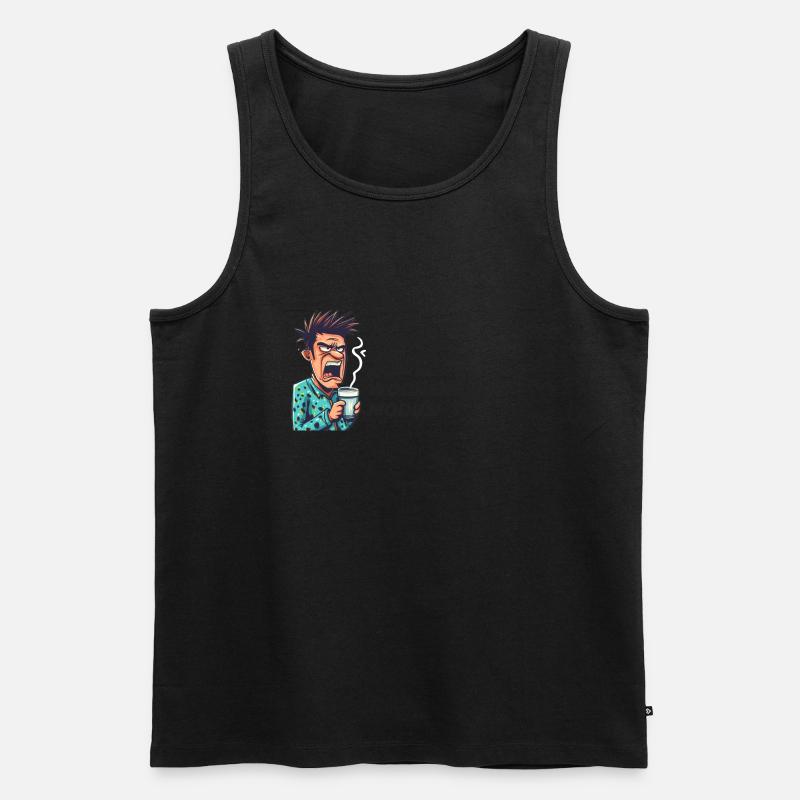 Montag - Männer Premium Bio Tank Top - Schwarz
