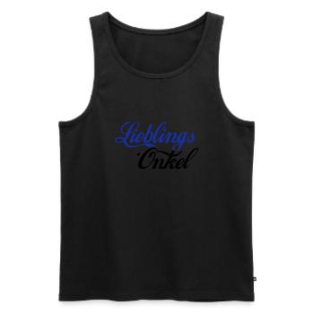 Lieblings Onkel - Männer Premium Bio Tank Top - Schwarz - Vorne - Michal (187cm)