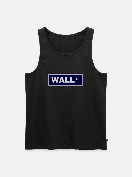 wallstreet blue - Männer Premium Bio Tank Top - Schwarz