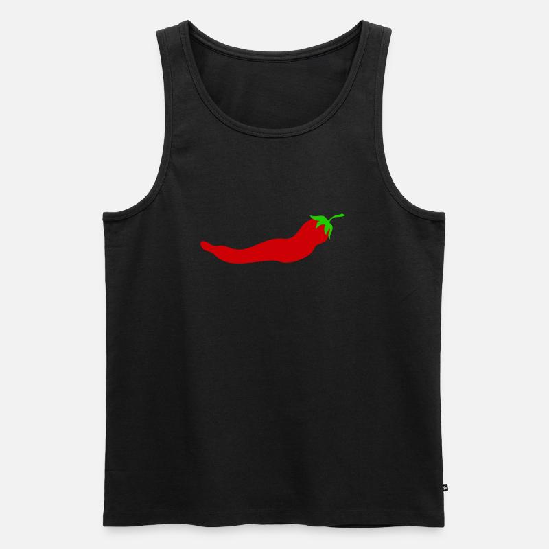 peperoni - Männer Premium Bio Tank Top - Schwarz