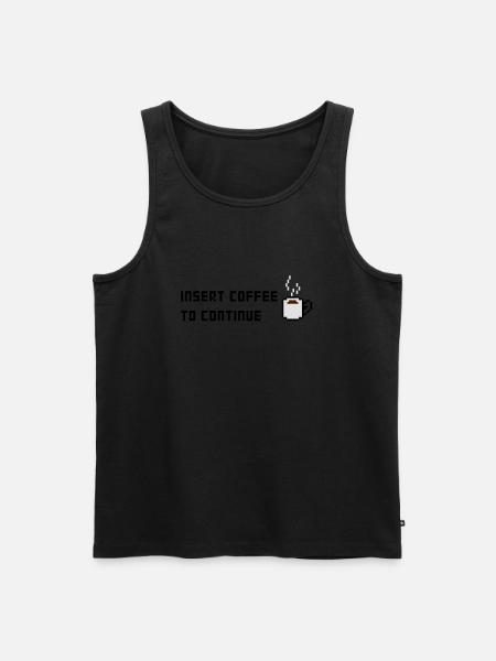 Insert Coffee to continue - Men's Premium Organic Tank Top - black