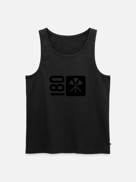 darts icon 180 - Männer Premium Bio Tank Top - Schwarz