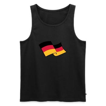 soufflant vent 3 couleurs Allemagne nation noir ro - Débardeur bio Premium Homme - noir - Devant - AI Model Male 178 light (178cm)