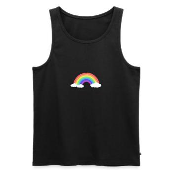 Regenbogen - Männer Premium Bio Tank Top - Schwarz - Vorne - AI Model Male 178 light (178cm)