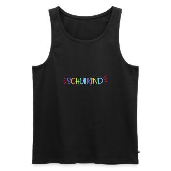 Schulkind - Männer Premium Bio Tank Top - Schwarz - Vorne - AI Model Male 178 light (178cm)