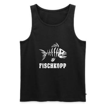 Fischkopp - Débardeur bio Premium Homme - noir - Devant - AI Model Male 178 light (178cm)