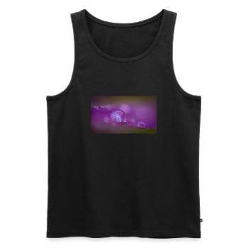 Tropfen - Männer Premium Bio Tank Top - Schwarz - Vorne - AI Model Male 178 light (178cm)