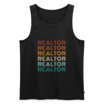 Makler - Immobilienmakler - Männer Premium Bio Tank Top - Schwarz - Vorne - AI Model Male 178 light (178cm)