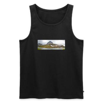 Landschaft in der Nähe von Stigfossen Wasserfall bei Trollstige - Männer Premium Bio Tank Top - Schwarz - Vorne - AI Model Male 178 light (178cm)
