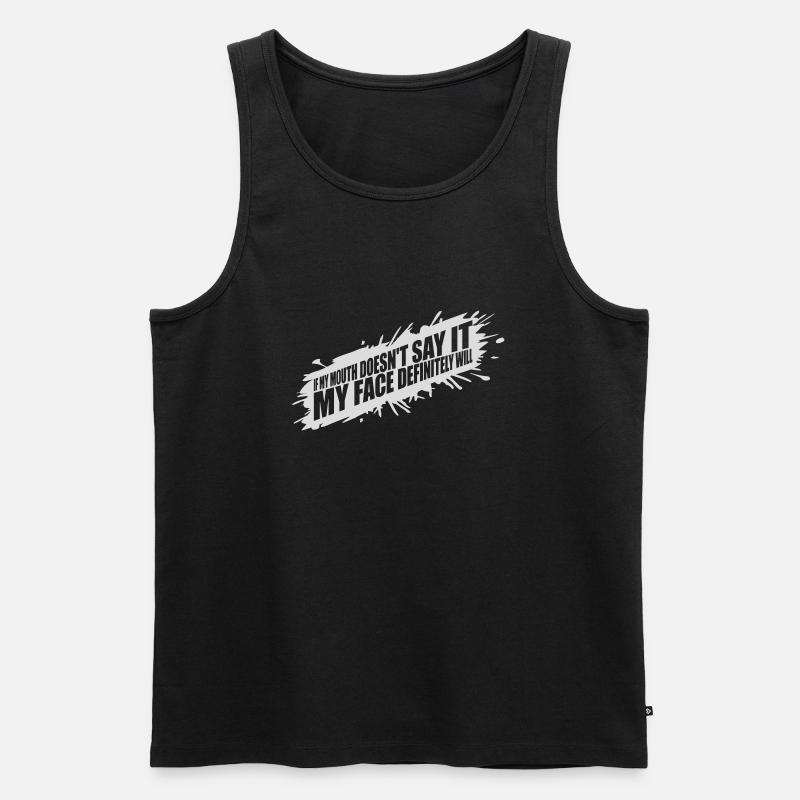 my face definitely will - Men's Premium Organic Tank Top - black