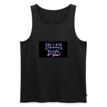 mainlogo - Men's Premium Organic Tank Top - black - Front - Michal (187cm)