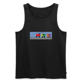 Train - Men's Premium Organic Tank Top - black - Front - AI Model Male 178 light (178cm)
