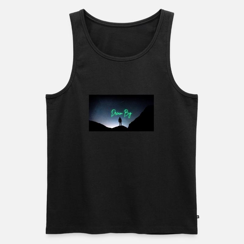 Dream big - Männer Premium Bio Tank Top - Schwarz