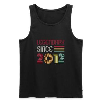 Birthday Legendary Since 2012 - Men's Premium Organic Tank Top - black - Front - Michal (187cm)