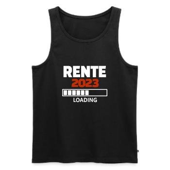 Rente 2023 loading - Männer Premium Bio Tank Top - Schwarz - Vorne - Michal (187cm)