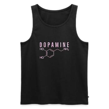 Molécule de dopamine - Débardeur bio Premium Homme - noir - Devant - AI Model Male 178 light (178cm)