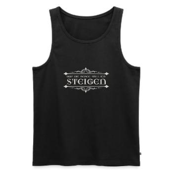 Auf die Berge - Männer Premium Bio Tank Top - Schwarz - Vorne - Michal (187cm)