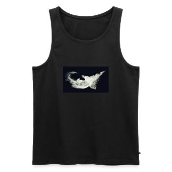 Nocturnal/Lost [Third] - Men's Premium Organic Tank Top - black - Front - AI Model Male 178 light (178cm)