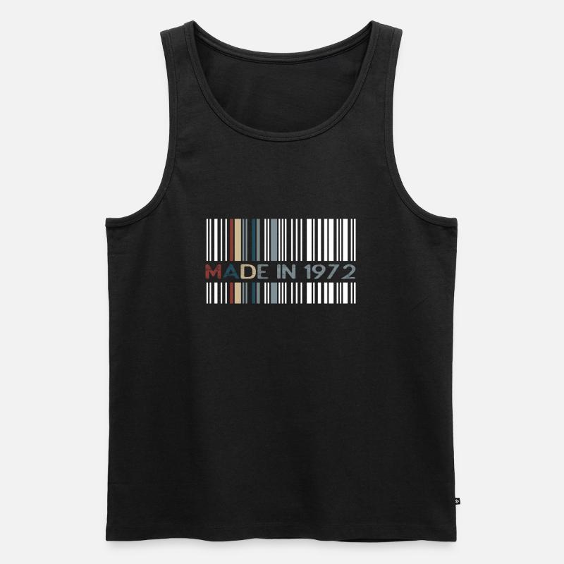 Barcode 1972 - Männer Premium Bio Tank Top - Schwarz