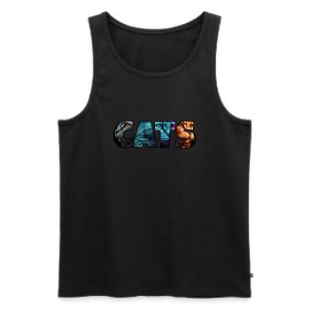 My Design - Männer Premium Bio Tank Top - Schwarz - Vorne - Michal (187cm)