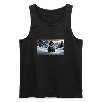funny hooey a snowman is black - Men's Premium Organic Tank Top - black - Front - Michal (187cm)