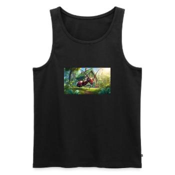 funny hooey an ant is as big as a house - Men's Premium Organic Tank Top - black - Front - Michal (187cm)