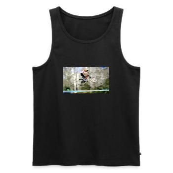 Downhill-Mountainbiken - Männer Premium Bio Tank Top - Schwarz - Vorne - Michal (187cm)
