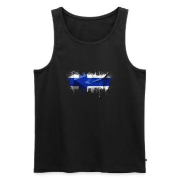 Finlande Suomi helsinki scandinavie viking fine FIN - Débardeur bio Premium Homme - noir - Devant - Michal (187cm)