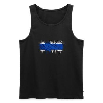 Finlande Suomi helsinki scandinavie viking fine FIN - Débardeur bio Premium Homme - noir - Devant - Michal (187cm)