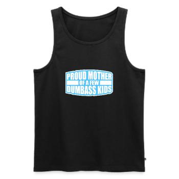 Stolze Mutter Von Ein Dummen Kindern Lustige Mütter - Männer Premium Bio Tank Top - Schwarz - Vorne - AI Model Male 178 light (178cm)