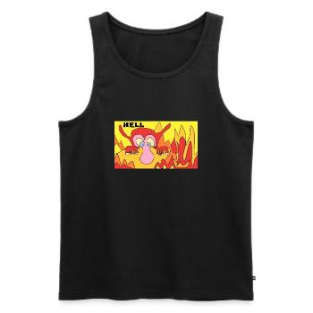 Hell2 - Männer Premium Bio Tank Top - Schwarz - Vorne - Michal (187cm)