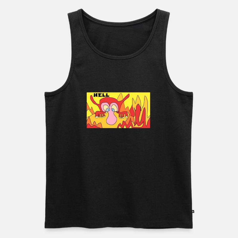 Hell2 - Männer Premium Bio Tank Top - Schwarz