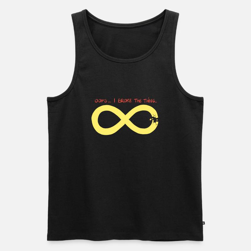 Infinity has a problem. - Men's Premium Organic Tank Top - black
