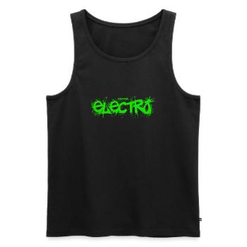KIKKBEATZ "Electro" - Männer Premium Bio Tank Top - Schwarz - Vorne - AI Model Male 178 light (178cm)