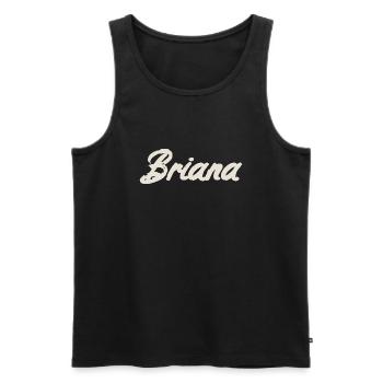 Briana Naming Name Tag Name Day - Men's Premium Organic Tank Top - black - Front - AI Model Male 178 light (178cm)