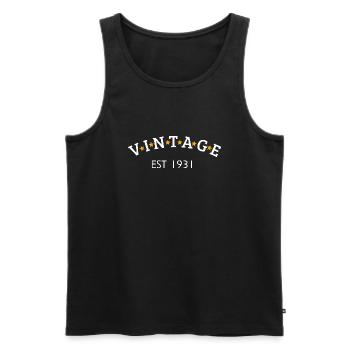 Jahrgang ist 1931 - Männer Premium Bio Tank Top - Schwarz - Vorne - AI Model Male 178 light (178cm)