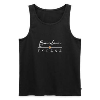 Spain - Barcelona - Spain - España - Men's Premium Organic Tank Top - black - Front - Michal (187cm)