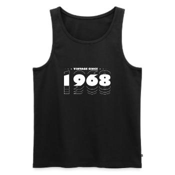 Le meilleur de 1968 - Célébrez 57 ans de millésime - Débardeur bio Premium Homme - noir - Devant - Michal (187cm)