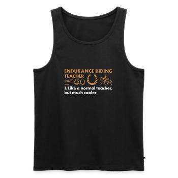 Rider Teacher Definition Endurance Riding - Männer Premium Bio Tank Top - Schwarz - Vorne - Michal (187cm)