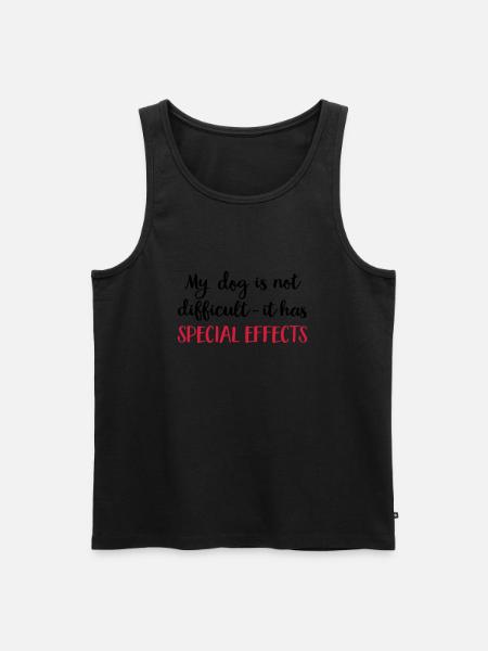 dog - Männer Premium Bio Tank Top - Schwarz