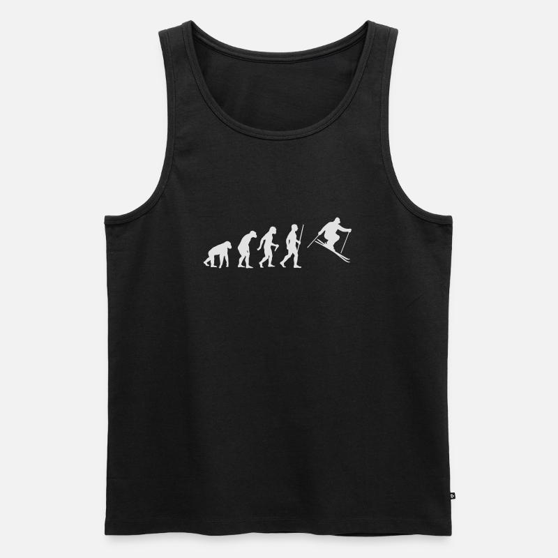 Ski Evolution - Männer Premium Bio Tank Top - Schwarz