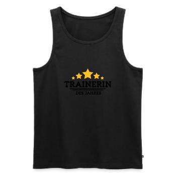 trainerin des Jahres - Männer Premium Bio Tank Top - Schwarz - Vorne - AI Model Male 178 light (178cm)