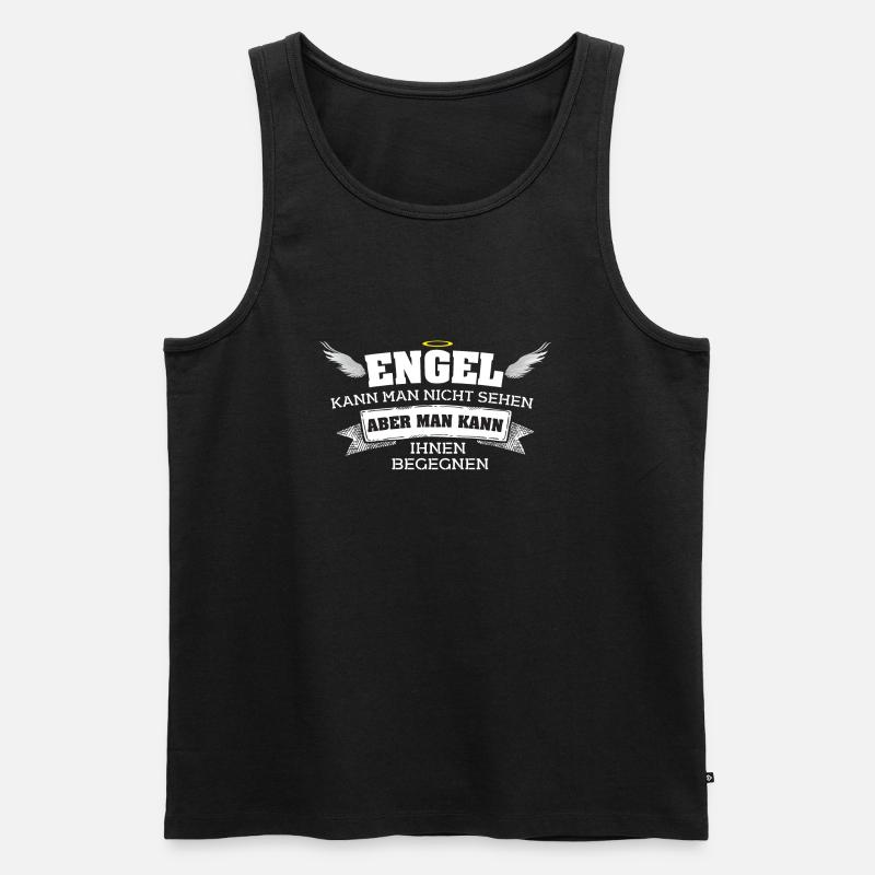Engel - Männer Premium Bio Tank Top - Schwarz