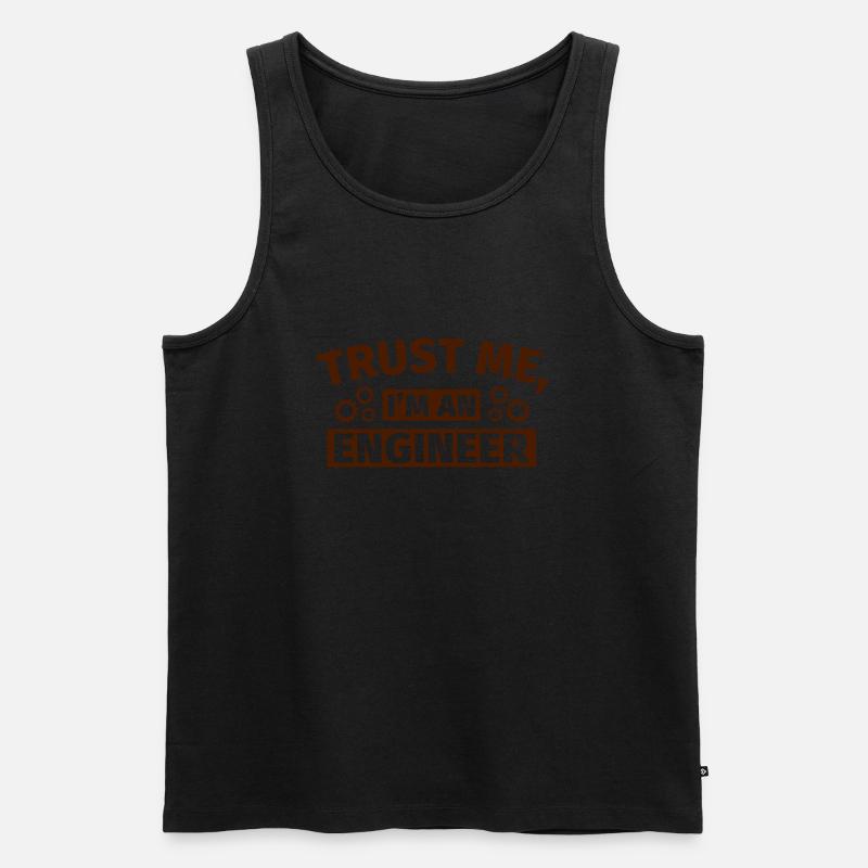 Trust Me I'm an Engineer - Männer Premium Bio Tank Top - Schwarz