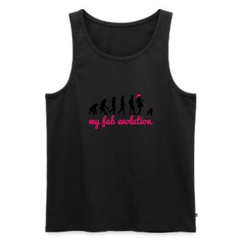 Hund / Pudel: My Fab Evolution - Männer Premium Bio Tank Top - Schwarz - Vorne - Michal (187cm)