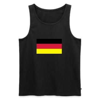 deutschlandflagge - Männer Premium Bio Tank Top - Schwarz - Vorne - Michal (187cm)