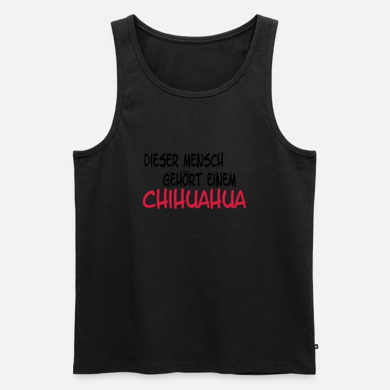 mensch chihuahua - Männer Premium Bio Tank Top - Schwarz