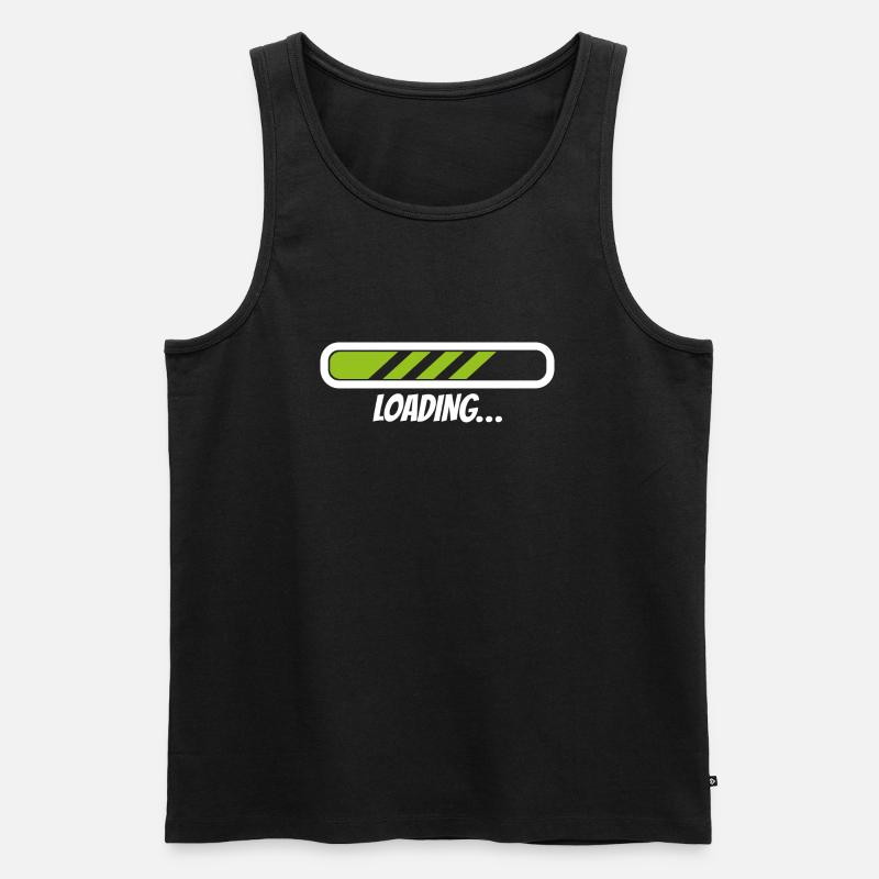 Loading 2 - Männer Premium Bio Tank Top - Schwarz