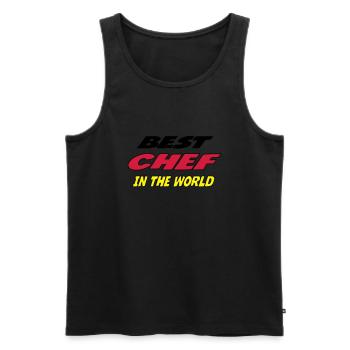 Best chef in the world - Männer Premium Bio Tank Top - Schwarz - Vorne - Michal (187cm)