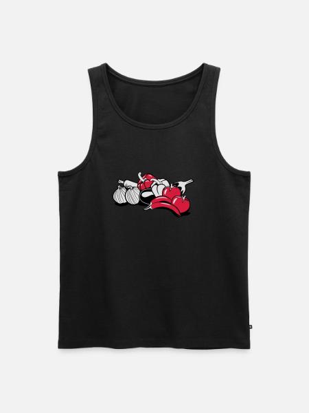 vegetables - Men's Premium Organic Tank Top - black